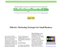 Tablet Screenshot of marketingsurvivalkit.com